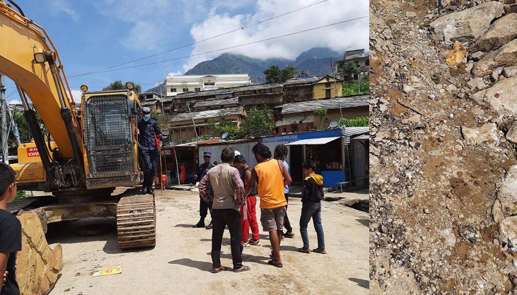 साफेँ मार्तडी सडककाे पिच सडकमा स्काईभेटर, चालक प्रहरी नियन्त्रणमा