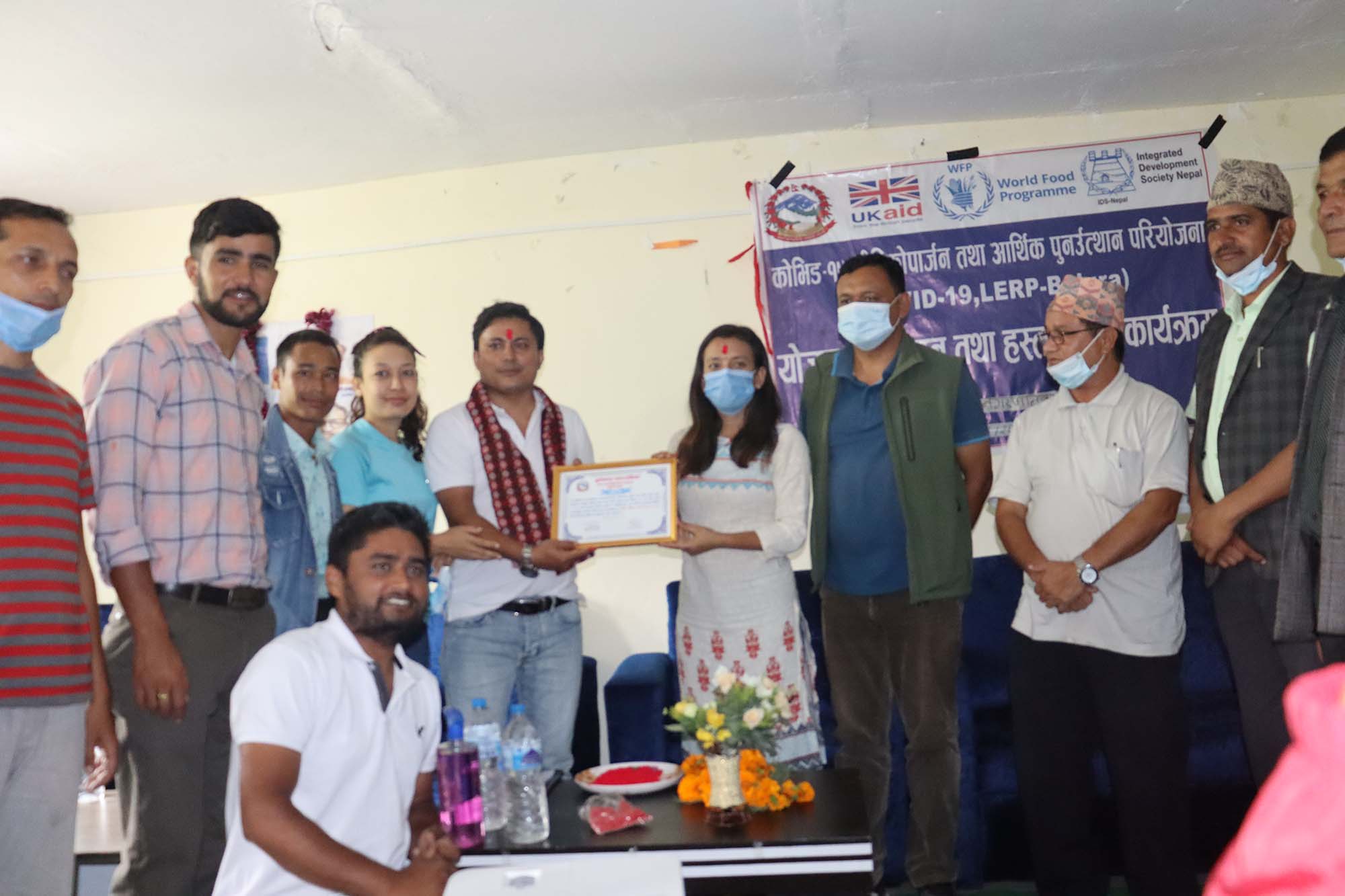 जीवीकोपार्जन तथा आर्थीक पुर्नउत्थान परियोजना नगरपालिकालाई हस्तान्तरण