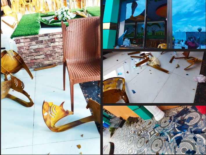 एमाले उर्लाबारी नगर कमिटीको बैठकस्थलमा तोडफोड