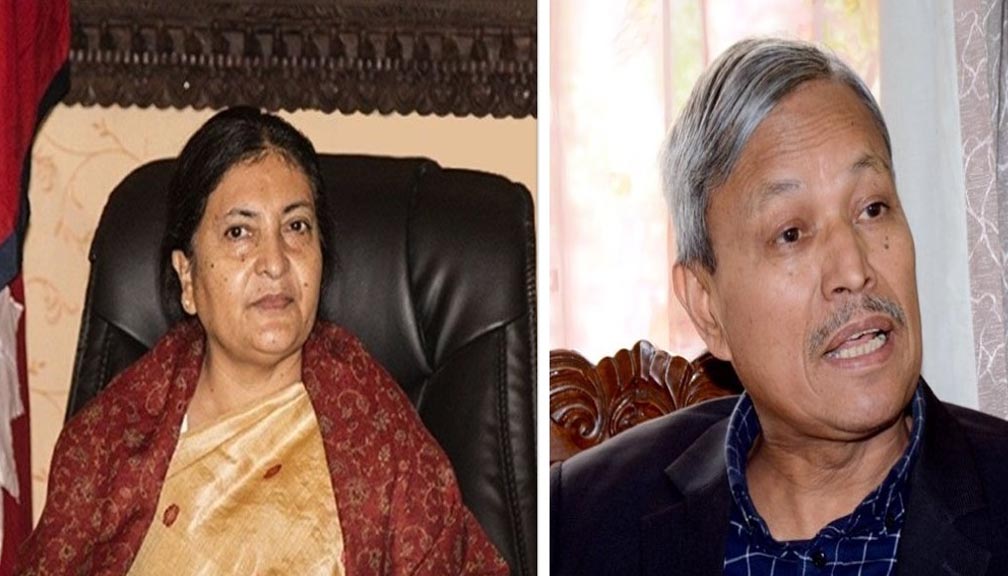 राष्ट्रपति भण्डारीसामु भीम रावलको हारगुहार