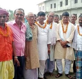 मेयर  वकिलको प्रमुख अतिथिमा वडा अध्यक्षले गरे शिव मन्दिरको शिलान्यास