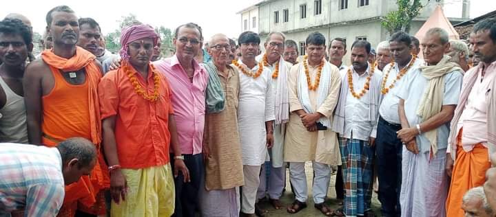 मेयर  वकिलको प्रमुख अतिथिमा वडा अध्यक्षले गरे शिव मन्दिरको शिलान्यास