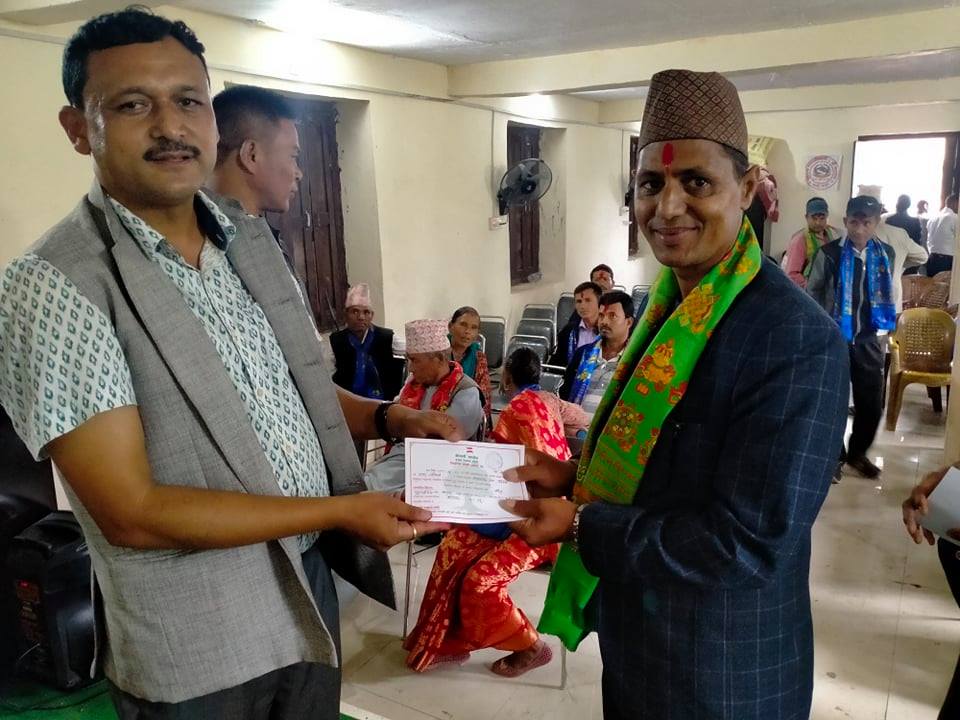 नेपाली कांग्रेस बुढीनन्दा नगरपालिकाको सभापतिमा खड्का निर्बिराेध