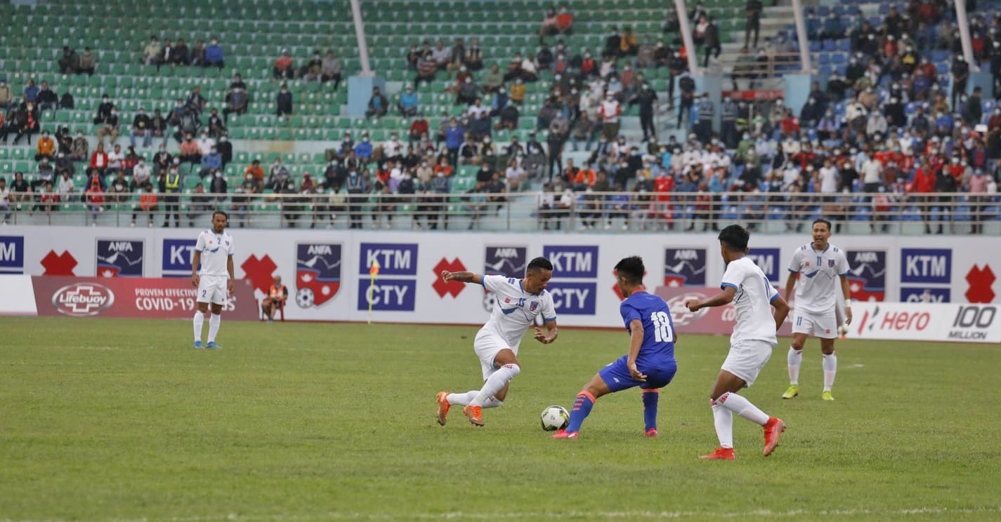 दोस्रो मैत्रीपूर्ण खेलमा भारतसँग नेपाल २–१ ले पराजित