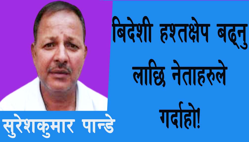 बिदेशी हश्तक्षेप बढ्नु लाछि नेताहरुले गर्दाहो!