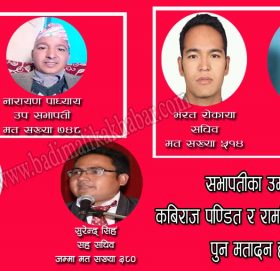 नेपाली काँग्रेस बाजुरा :  मत गणना सम्पन्न, सभापतीमा पुन मतदान हुने