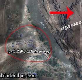 कर्णाली नदिले कटान गर्न थालेपछी जगन्नाथ गाउँपालिका र जुड्डी प्रहरी चौकीको सामान सारीयाे