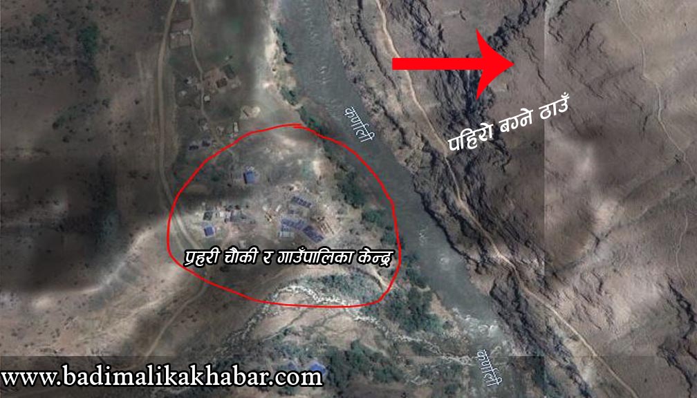 कर्णाली नदिले कटान गर्न थालेपछी जगन्नाथ गाउँपालिका र जुड्डी प्रहरी चौकीको सामान सारीयाे