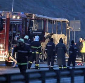 बुल्गेरियामा गुडिरहेको बसमा आगो लाग्दा ४६ यात्रुको मृत्यु