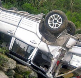 जीप दुर्घटना हुँदा चार जनाको मृत्यु