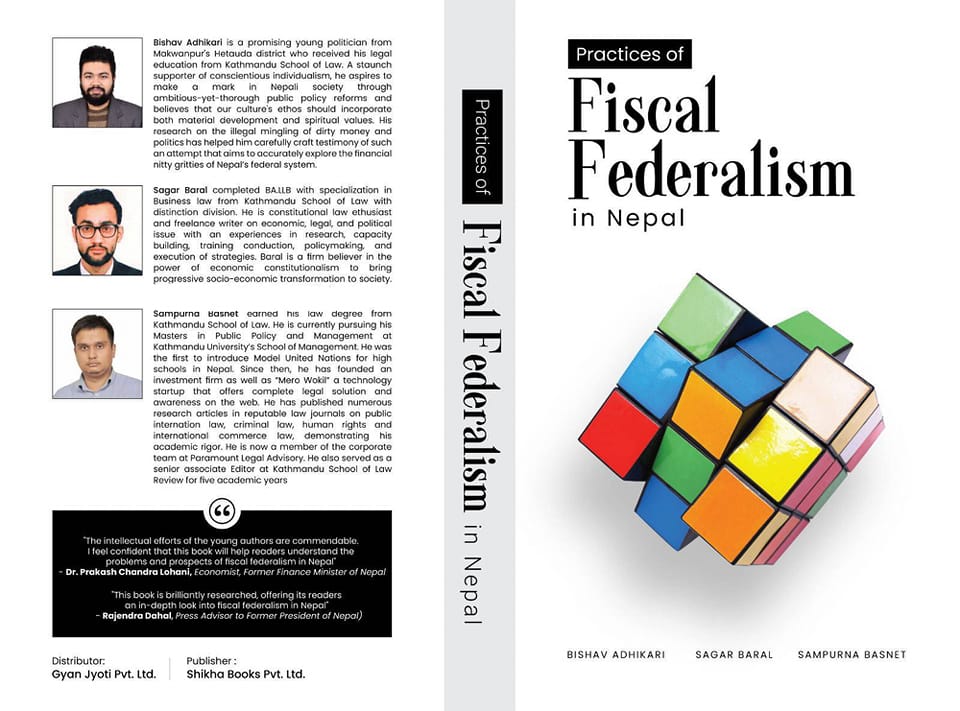 वित्तीय संघियता सम्बन्धि पहिलो किताब प्रकाशन हुदै