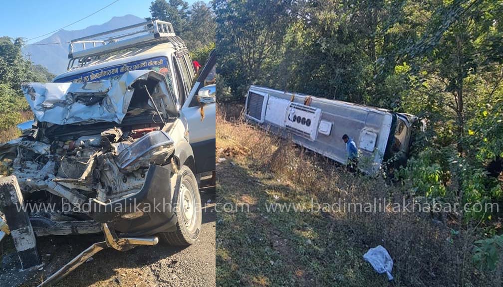 कैलालीमा बस र स्कारपियो ठोक्किँदा २७ जना घाइते(नामसहित)