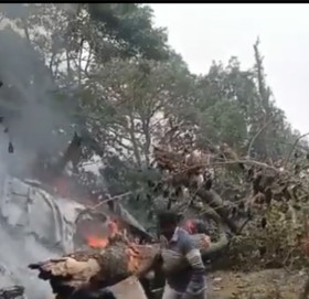 भारतीय पूर्वसेना प्रमुख रावत चढेको हेलिकप्टर दुर्घटना