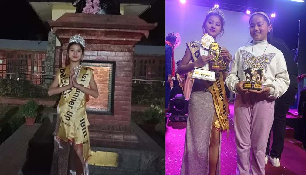 मल्टीमिडिया किड्स मोडेल अफ द ईयरको रनरमा बाजुराकी  रितिका प्रथम