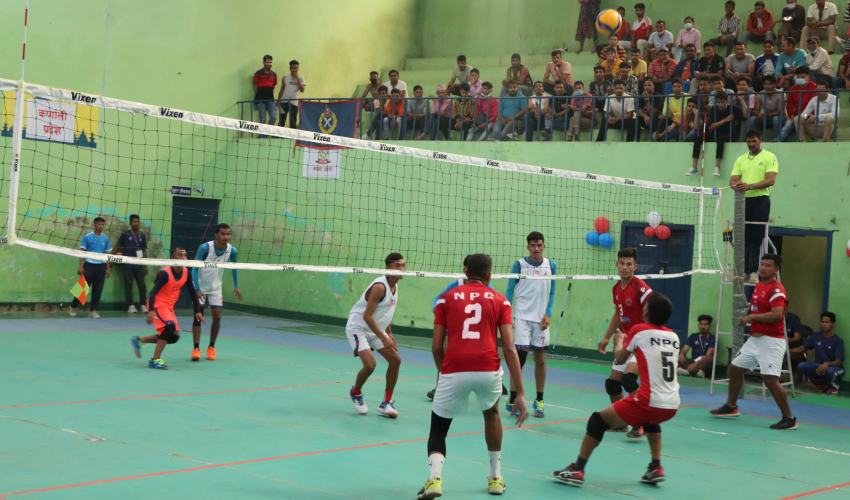 धनगढीमा राष्ट्रिय भलिबल प्रतियोगिता : पुलिस र आर्मी सेमिफाइनलमा