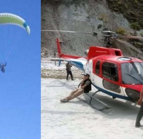 बिना सूचना बझाङमा हेलिकप्टर र प्याराग्लाइडिङ उडान: प्रशासन कार्यालय बेखवर