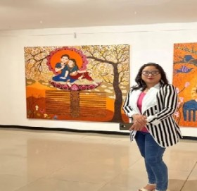 कलाकार डङ्गोलको एकल चित्रकला प्रदर्शनी