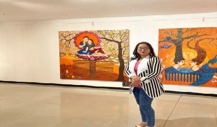 कलाकार डङ्गोलको एकल चित्रकला प्रदर्शनी