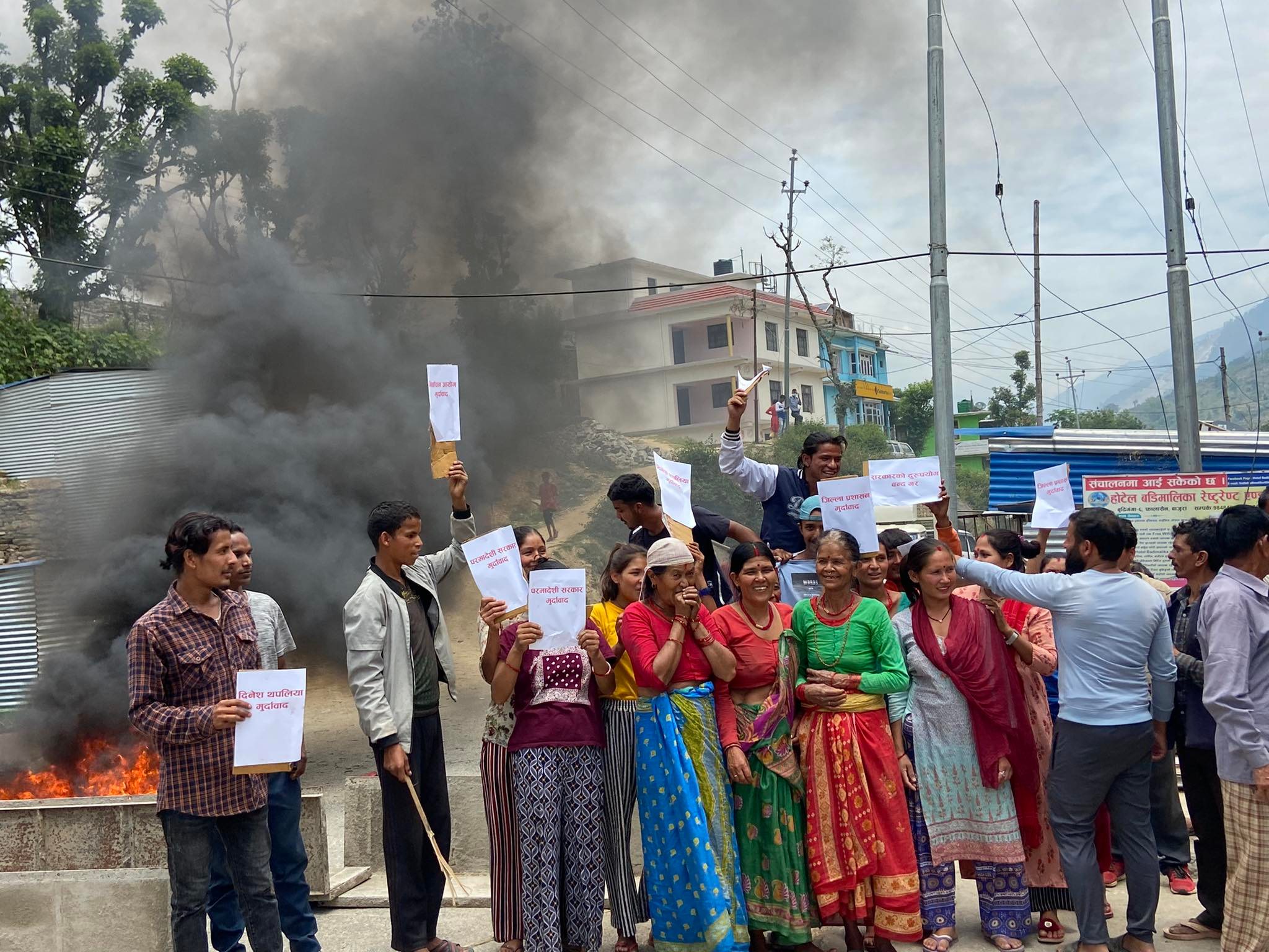 निर्बाचन आयोगले बुढीगंगाको जनमत बिरुद्ध निर्णय गरेको भन्दै  आन्दोलन