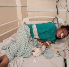 बुद्धको जहाजले छाडेको बाजुराकी लोकशरी १८ घण्टाको एम्बुलेन्स यात्रापछि काठमाडौंमा, उपचार शुरु