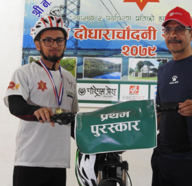 कञ्चनपुरमा सेनाको साइकल यात्रामा विष्ट प्रथम