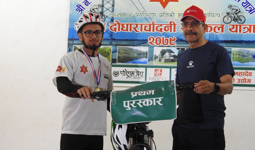 कञ्चनपुरमा सेनाको साइकल यात्रामा विष्ट प्रथम