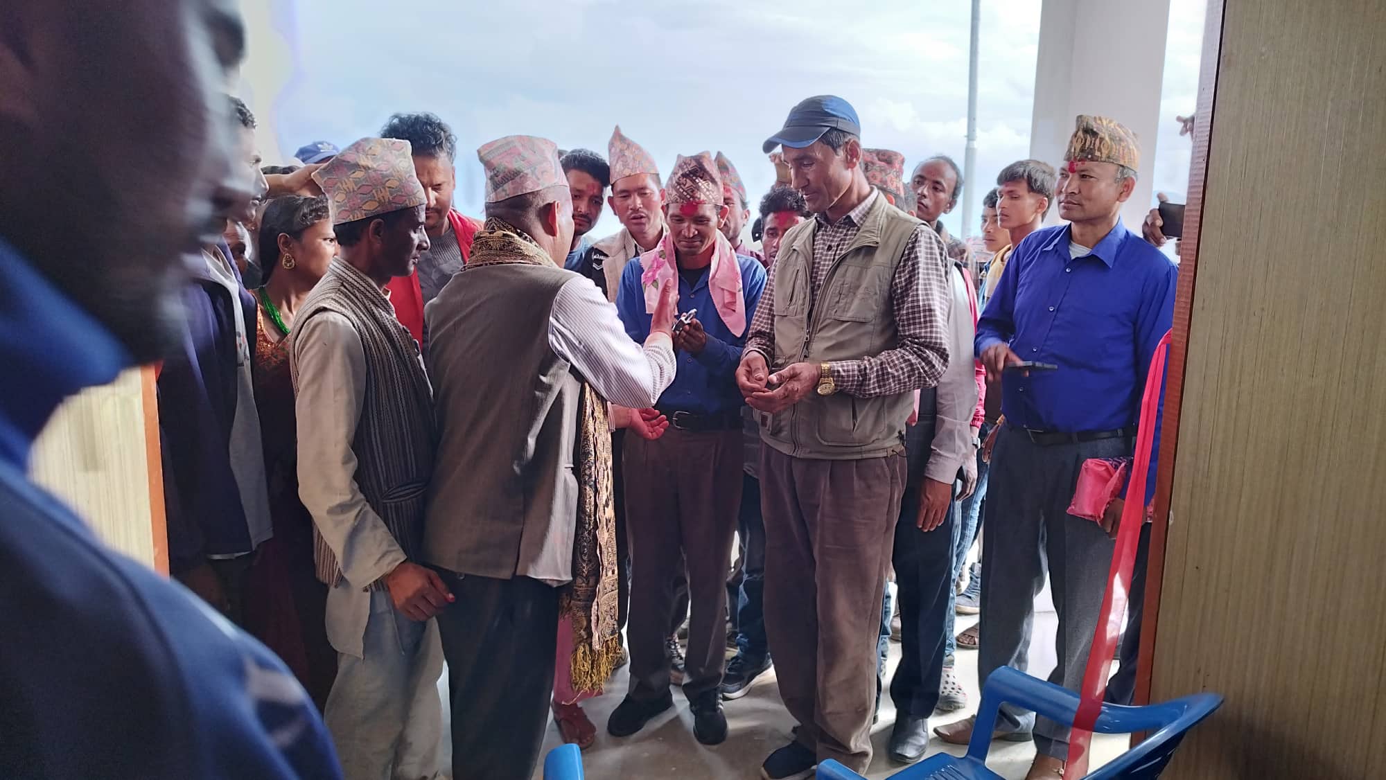 नगरप्रमुख बानियाँद्धारा बुढीगंगा १ को नवनिर्मित वडा कार्यालय भवन उद्घाटन