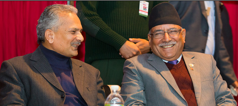 उपराष्ट्रपति निवासमा प्रचण्ड र बाबुरामको भेटवार्ता