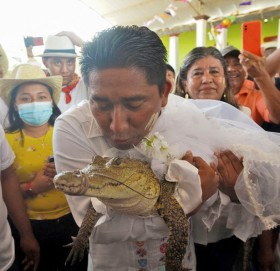 जब मेयरले गरे गोहीसँग बिहे !