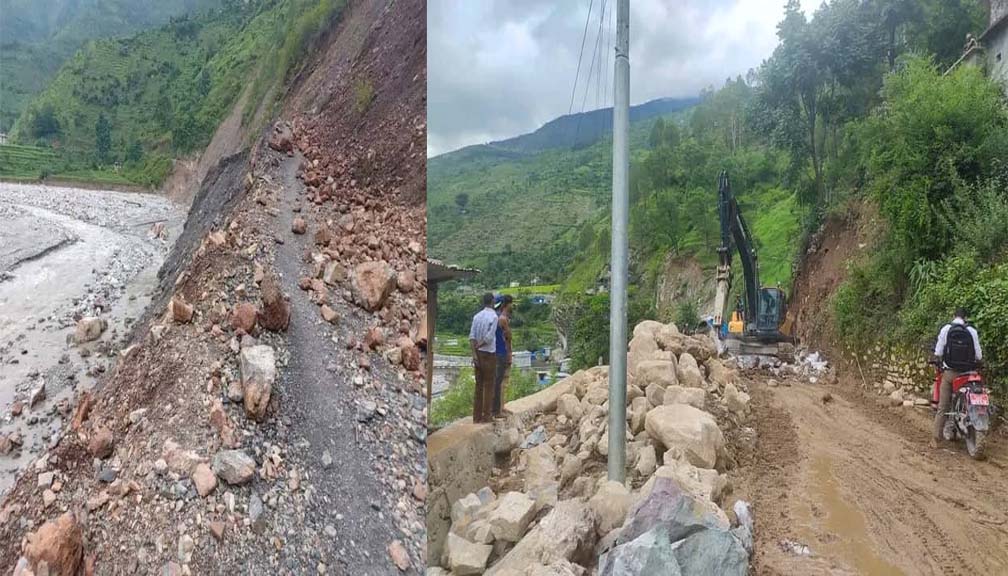 बझाङमा ग्रामीण सडकको बेहाल:वर्षा सुरु भएसँगै अधिकांश कच्ची सडकमा जोखिम यात्रा