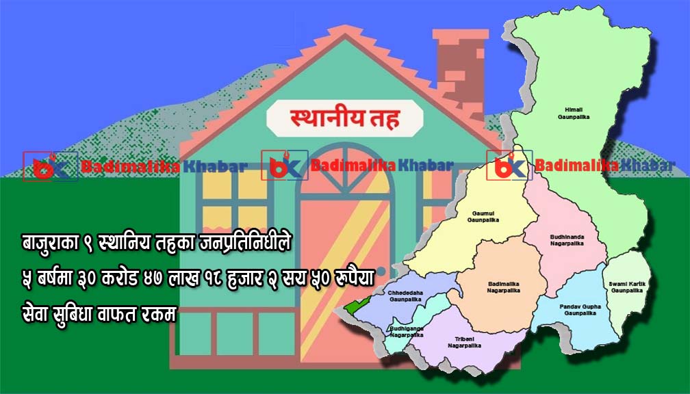 बाजुराका जनप्रतिनिधीले ५ बर्षमा ३० करोड भन्दा बढि रकम बुझे