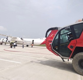 नेपालगञ्ज विमानस्थलमा श्री एयरलाइन्सको जहाज आपतकालीन अवतरण