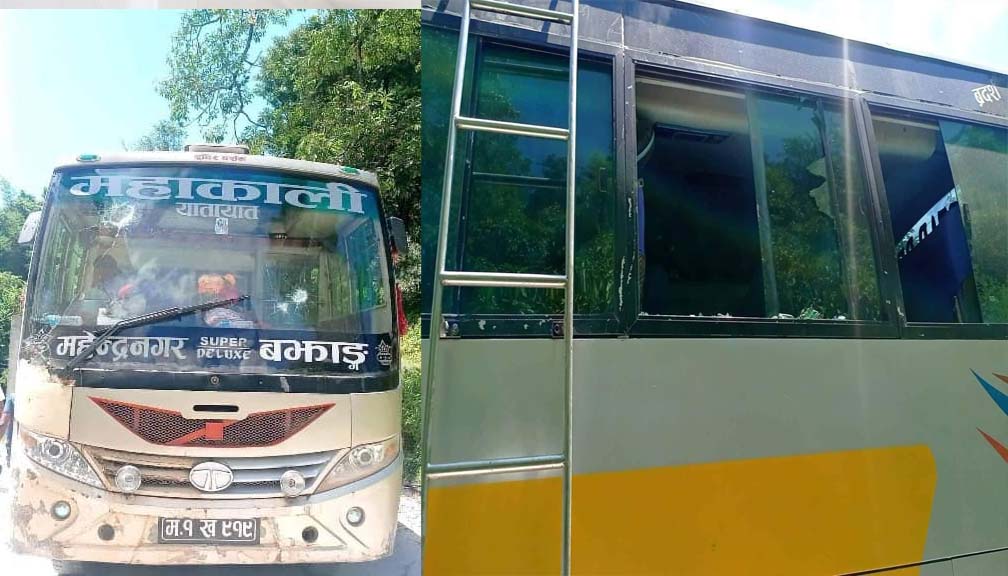 बझाङमा अज्ञात समूहद्वारा बन्दको अवज्ञा गर्दा गाडी तोडफोड