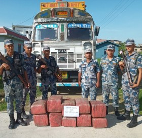 पर्सामा १४३ किलो गाँजा बरामद