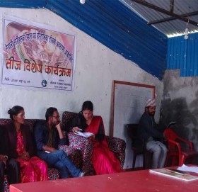 नेपाल पत्रकार महासंघ बाजुरा द्वारा तिज बिशेष कार्यक्रम मनायो