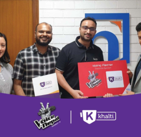 ‘द भ्वाइस नेपाल’ को भोटिङ र टिकटिङ पार्टनर ‘खल्ती’