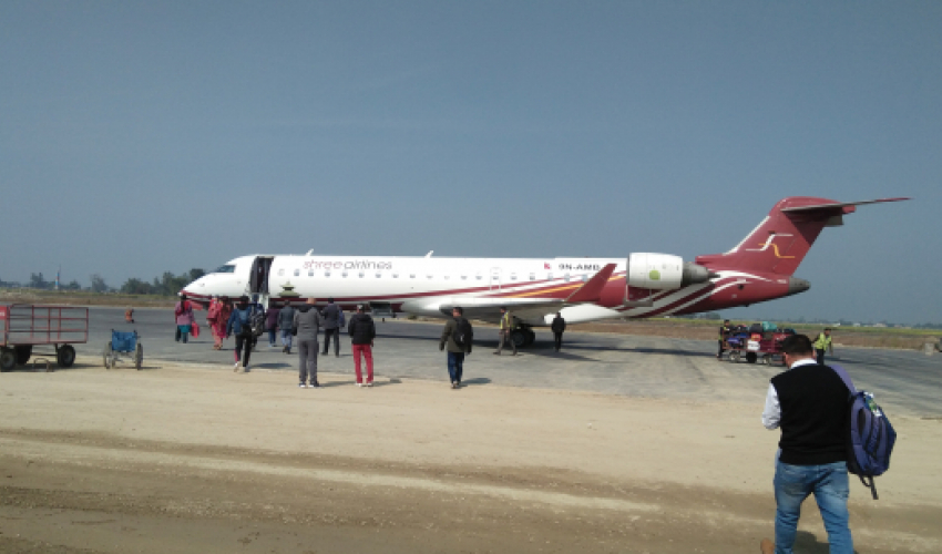 धनगढी विमानस्थलमा जहाज अवतरण गर्दा स्याल प्रवेश गरेपछि…