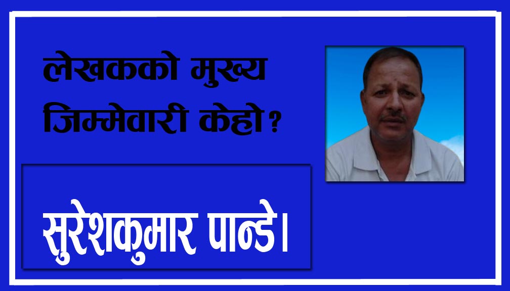 लेखकको मुख्य जिम्मेवारी केहो?
