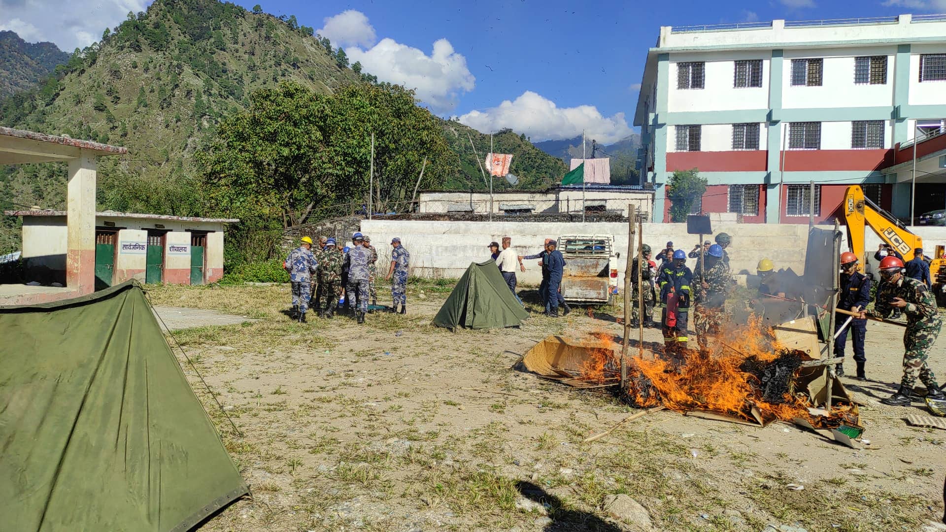 बाजुरा सदरमुकाममा आगलागी नियन्त्रणको ‘डेमो’ प्रदर्शन