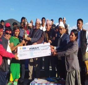 चाैथाे छेडेदह कप फुटबल प्रतियोगिताकाे उपाधि पनि कन्सर्न बाजुरालाई