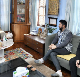 ओली भेट्न बालकोटमा रवि लामिछाने