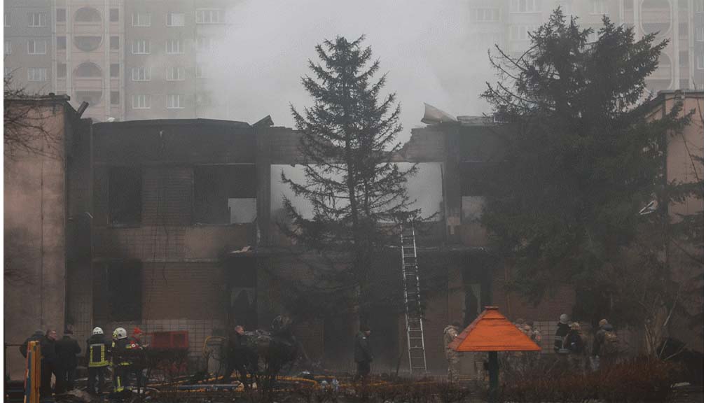 युक्रेनमा हेलिकप्टर दुर्घटना, मन्त्रीसहित १८ को मृत्यु