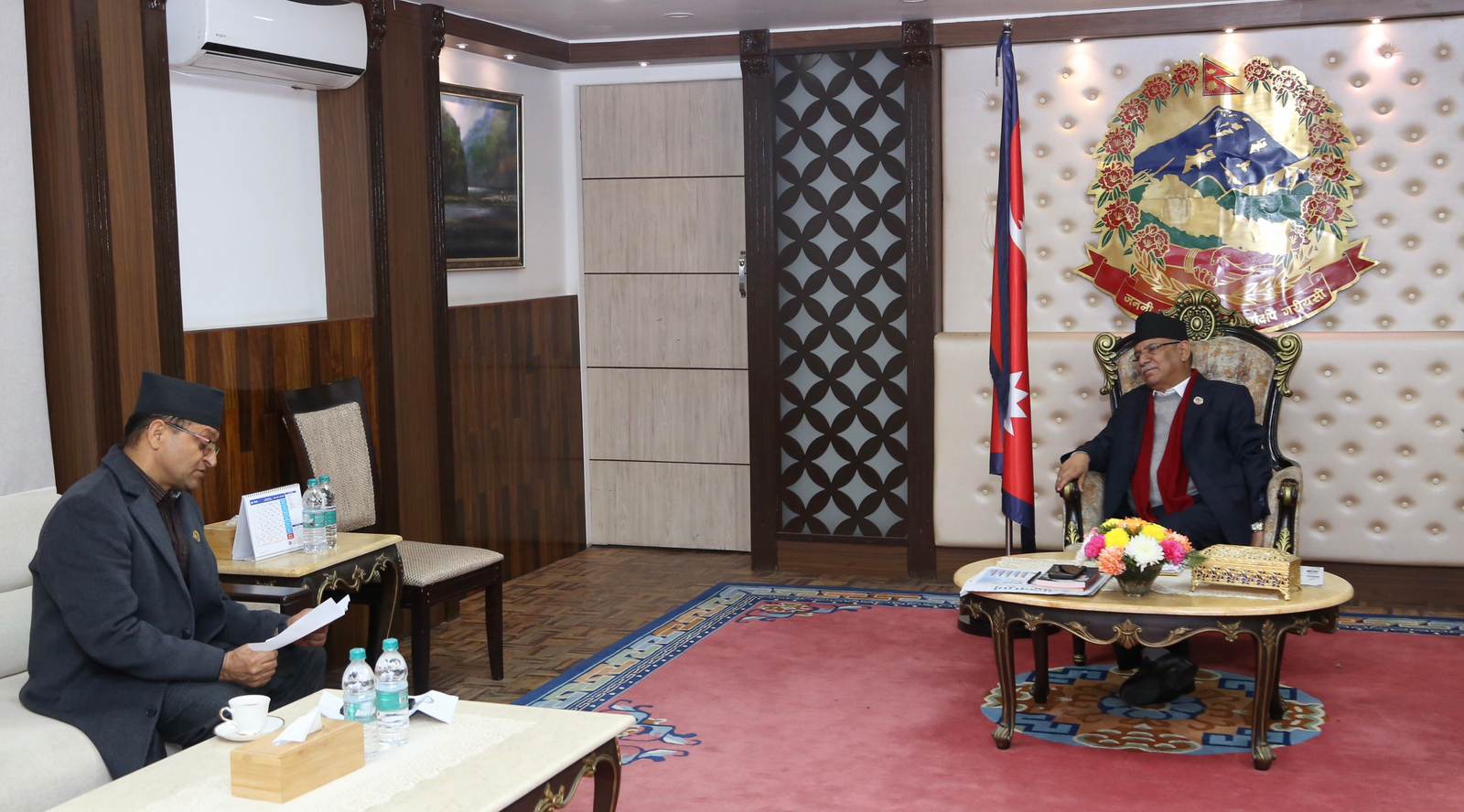 प्रधानमन्त्री र राष्ट्रियसभा अध्यक्षबीच उपनिर्वाचनबारे छलफल