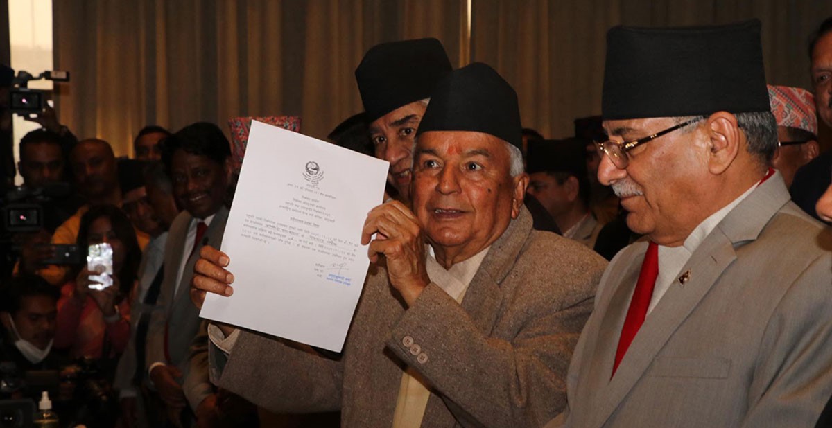 राष्ट्रपति उम्मेदवारमा रामचन्द्र पौडेलको मनोनयन दर्ता