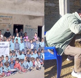 बाजुरामा कक्षा १ देखी ३ सम्मका  बिद्यार्थीको निशुल्क आँखा र कानको चेकजाँच