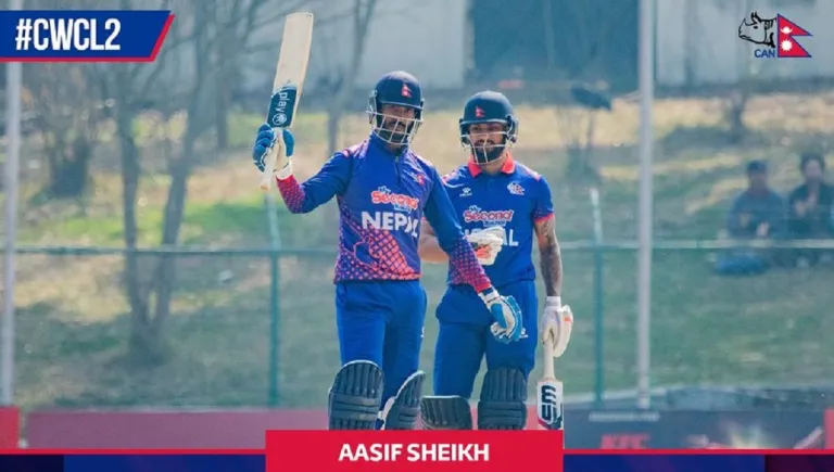 पपुवान्युगिनीविरुद्धको खेलमा आशिफको सानदार शतक