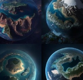 सन् २३०० मा कस्तो होला पृथ्वी ? मानिस र स्मार्टफोनलाई जोडेर AI ले यस्तो बनायो तस्वीर