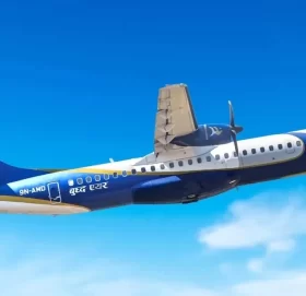 जनकपुरमै पाङ्ग्रा छुटेको बुद्ध एयरको जहाज काठमाडौं सुरक्षित अवतरण