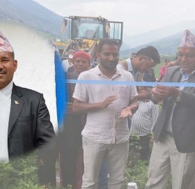 साँफे-मार्तडी सडकखण्ड अन्तरगत  बैकल्पिक सडककाे ट्रयाक खाेल्ने काम सम्पन्न