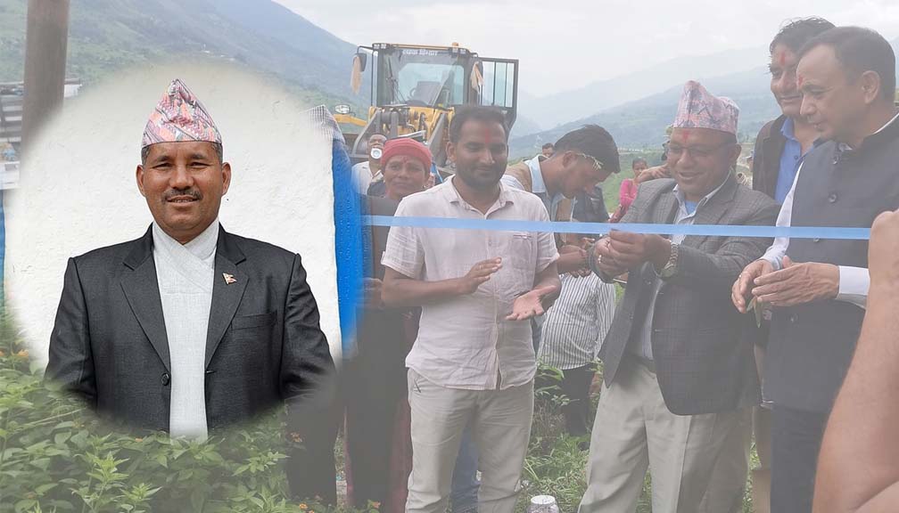 साँफे-मार्तडी सडकखण्ड अन्तरगत  बैकल्पिक सडककाे ट्रयाक खाेल्ने काम सम्पन्न